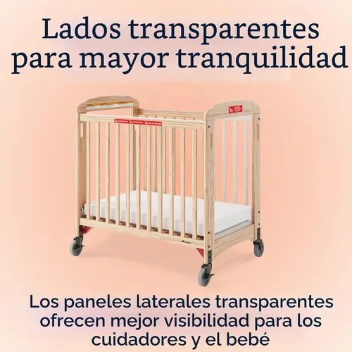 Vista 4 de Foundations First Responder - Cuna de lado fijo de evacuación, cuenta con paneles Clearview, incluye marco de evacuación, ruedas de gran