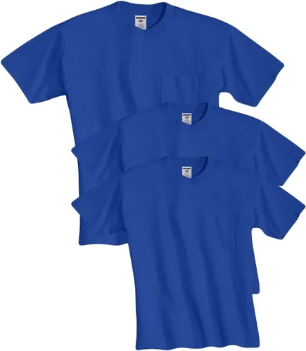 Vista 35 de Jerzees Camiseta pesada con cuello redondo y bolsillo en el pecho para hombre