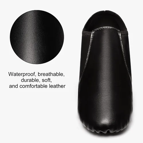Vista 3 de ARCLIBER Zapatos de jazz para mujer, para niños grandes, de cuero, para Negro