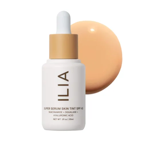 Vista 21 de ILIA - Tinte de piel Super Serum SPF 40 Sin comedogénesis, vegano, ligero para ayudar contra la luz azul, + contaminación mientras hidrata, Balos