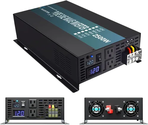 Vista 3 de WZRELB Inversor de corriente de onda sinusoidal pura 5000 W 24 V CC a CA - Solar, RV