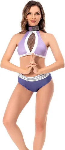 Vista 3 de Alleyon Anime Swimsuit Womens Two Piece Bathing Suit Cosplay Bikini Set Swimwear