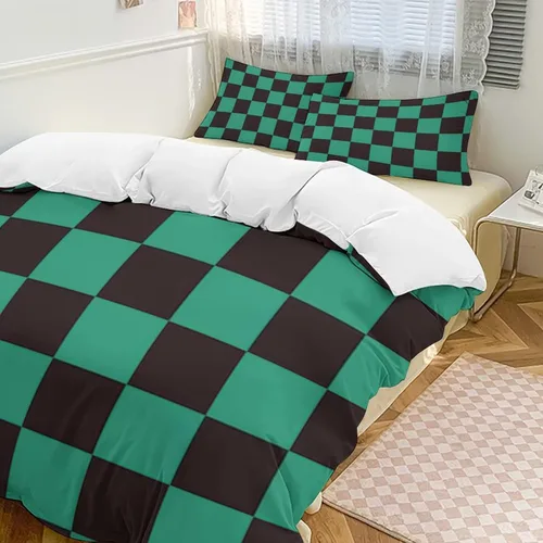 Vista 6 de INFLAG Juego de ropa de cama de anime: juego de funda de edredón de microfibra cepillada suave de 68 x 90 pulgadas, 3 piezas, 1 funda de edredón