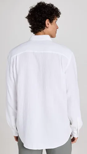 Vista 3 de Club Monaco Camisa de gasa de doble cara de verano para hombre