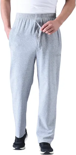 Vista 5 de Zoulee Pantalones deportivos casuales de algodón con cremallera frontal para hombre