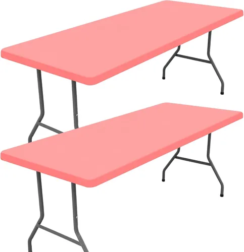 Vista 35 de Moosfor Paquete de 2 manteles rectangulares de elastano de 4 pies, elásticos y ajustables para pícnic, cubierta de mesa de patio elástica y lavable