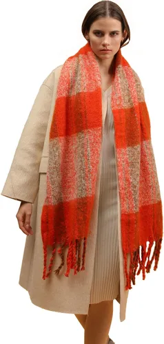 Vista 12 de Bufanda cálida para mujer, colorida y suave, cómoda, elegante chal de pashmina para clima frío, bufanda larga de moda, borla de coleta