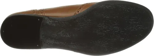 Vista 4 de Clarks Derby con cordones para mujer, Negro Blanco