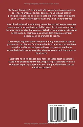 Vista 2 de Desde cero a repostero Libro teórico - práctico de repostería (Spanish Edition)