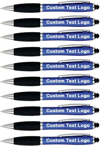 Vista 12 de Bolígrafos personalizados con lápiz capacitivo para nombre, 50-500 unidades Custom Name Logo Text, 50 100 200 300 500 pcs Option, Bulk for Church