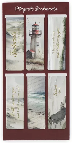 Vista 24 de Christian Art Gifts - Conjunto de marcapáginas magnéticos unisex con versículos bíblicos en blanco y negro Gospel Salvation, diseños inspiradores