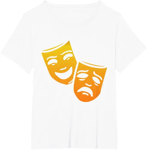 Vista 65 de Comedia y tragedia griega teatro máscaras camiseta