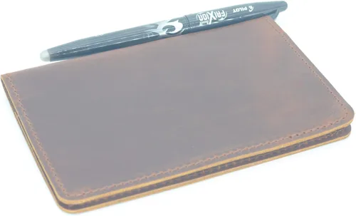 Vista 5 de JJNUSA Funda para diario de cuero genuino vintage hecha a mano para diario de 3.5 x 5.5 pulgadas, notas de campo, Moleskine Cahier, cuadernos