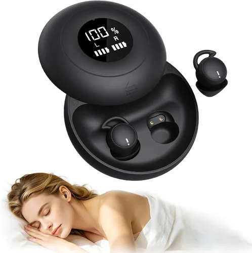 Vista 8 de Auriculares para dormir Bluetooth, auriculares para dormir de lado Beige