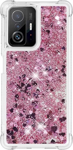 Vista 55 de Funda de silicona transparente con purpurina para Xiaomi Redmi A1 Bling Liquid Clear Star Heart Silicone Bumper a prueba de golpes, funda Azul