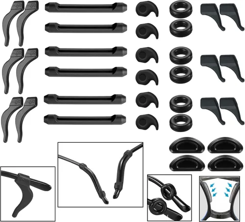 Vista 8 de 34 retenedores de lentes de silicona, soportes para patillas para gafas, protectores antideslizantes, tapones para lentes que se mantienen en su