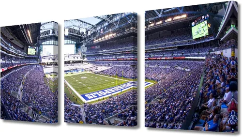 Vista 82 de TUMOVO MetLife Stadium - Decoración de pared de Nueva York, 3 piezas, lienzo, arte de pared para decoración del hogar, juegos de fútbol americano