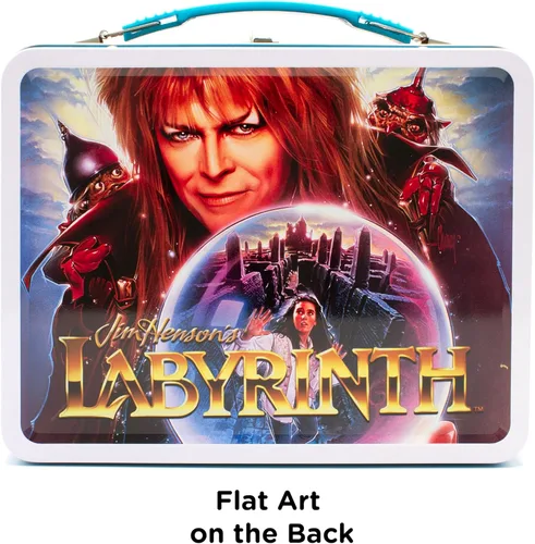 Vista 4 de AQUARIUS Labyrinth - Caja grande de diversión, caja de almacenamiento de lata resistente con mango de plástico y cubierta frontal en relieve