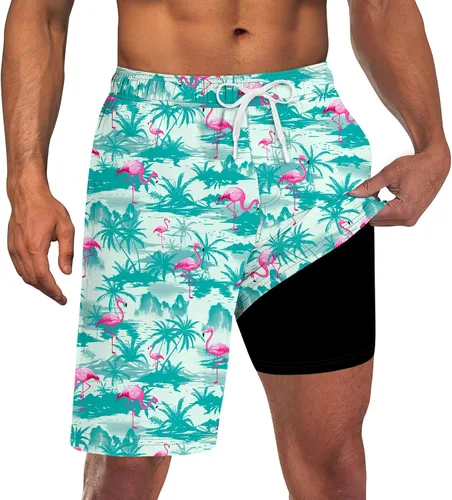 Vista 20 de UNICOMIDEA Bañador para hombre con forro de compresión de 9 pulgadas de largo