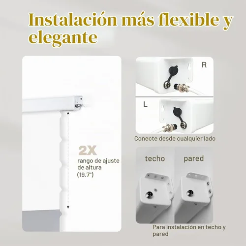 Vista 5 de ALR - Pantalla de proyector motorizada tensada por SilverMagic – Pantalla gris tensada con pestañas y diseño moderno con carcasa de aluminio blanco