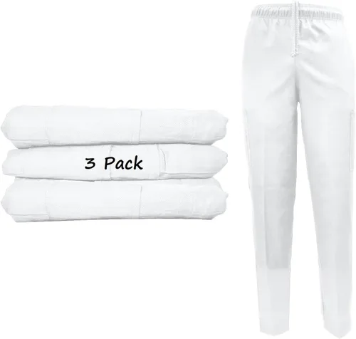 Vista 11 de Natural Uniforms Pantalones cargo de chef clásicos de 6 bolsillos con paquete múltiple disponibles Paquete de 3 unidades.