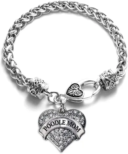 Vista 184 de Inspired Silver - Pulsera de plata con dije de corazón pavé con joyas de circonita cúbica