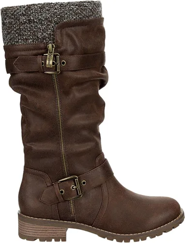 Vista 2 de XAPPEAL Chelsey - Botas de equitación altas hasta la rodilla para mujer con hebilla