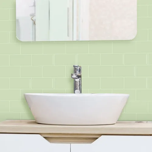 Vista 3 de Alwayspon 10 hojas de azulejos 3D de PVC para salpicaduras de despegar y pegar, papel tapiz autoadhesivo de 12 x 6 pulgadas, calcomanías