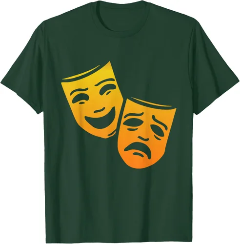 Vista 47 de Comedia y tragedia griega teatro máscaras camiseta