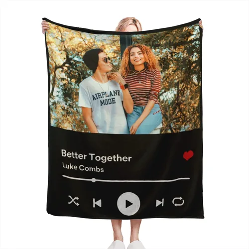 Vista 16 de Manta personalizada con fotos – Manta personalizada con fotos, regalos personalizados con imagen, manta de franela de vellón para esposa, marido