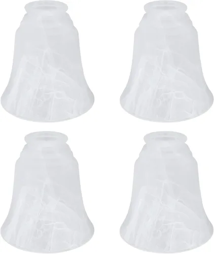 Vista 18 de Aspen Creative 23178-65-4 Pantalla de vidrio de repuesto para ventilador de techo con forma de campana de alabastro transicional, ajuste de 2-1/8