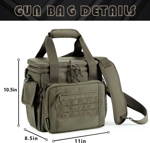 Vista 5 de Bolsa para el rango, estuche para pistola, bolsas de rango de estuche suave para pistolas y municiones con doble capa a prueba de explosiones