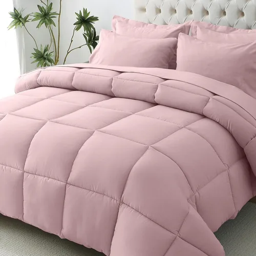 Vista 31 de JOLLYVOGUE Juego de edredón individual XL, cama ultrasuave en una bolsa, tamaño individual XL, 5 piezas, juego de ropa de cama certificado Oeko-TEX