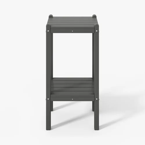 Vista 33 de WestinTrends Malibu - Mesa auxiliar cuadrada para exterior para silla Adirondack, teca