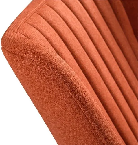 Vista 11 de Armen Living Silla de comedor Maine, tapicería de tela naranja, altura del asiento de 18.5 pulgadas