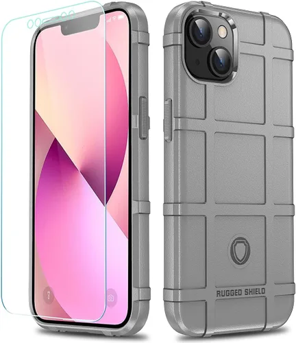 Vista 16 de Funda para iPhone 13, Rugged Shield 8 pies a prueba de caídas TPU Armadura gruesa Funda protectora táctica compatible con iPhone 13 (6.1 pulgadas)