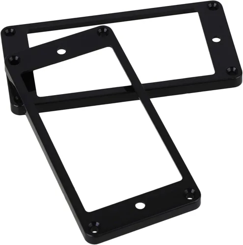 Vista 3 de lovermusic Lovermusic - Marco de anillos de montaje para pastilla humbucker plana de ABS para guitarra eléctrica, cuello y puente, color negro