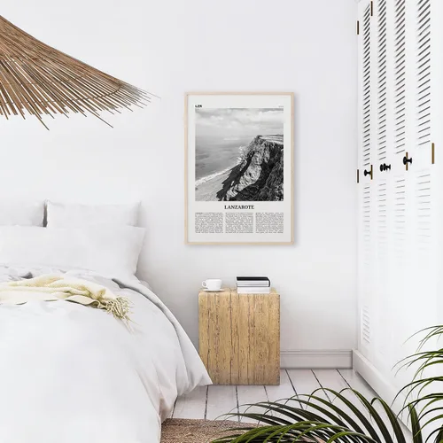 Vista 6 de Impresión de Lanzarote en blanco y negro, arte de pared de Lanzarote, póster de Lanzarote, foto de Lanzarote, Canarias, España, Canarias, Lanza