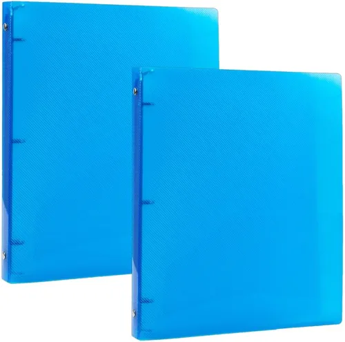 Vista 59 de JAM PAPER Carpeta de plástico de 1 pulgada, carpeta blanca de 3 anillas, se vende individualmente Blanco