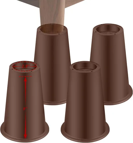 Vista 14 de Elevadores de cama ajustables de 8 pulgadas, soportes de elevación antideslizantes resistentes para camas, sofás, diseño cuadrado duradero