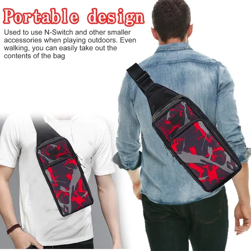 Vista 5 de INFURIDER Portable Travel Carrying Case for Nintendo Switch, Durable Shoulder Storage Bag Fashion Backpack for SwitchSwitch Lite Console Accessories