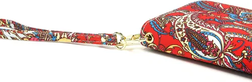 Vista 70 de Cartera de mano para mujer, estilo bohemio, con RFID, elegante, espaciosa con correa para viajes, capacidad para tarjetas, teléfono, dinero