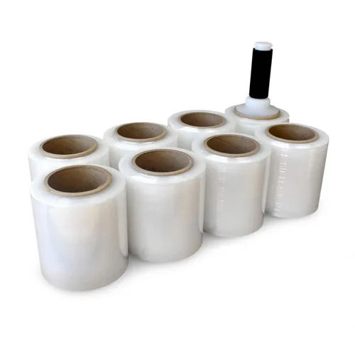 Vista 20 de IDL Packaging Mini rollo elástico de 3 pulgadas, 700 pies, calibre 120 (paquete de 2) con un mango de plástico incluido – Envoltura de plástico