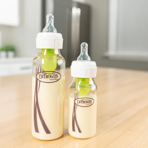 Vista 14 de Dr. Brown's Anti-Colic Options+ Biberón estrecho PPSU, 4 onzas, paquete de Ámbar