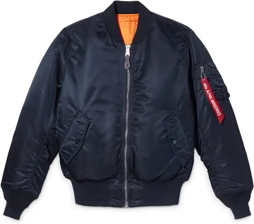Vista 10 de Alpha Industries MA-1 Bomber Flight Jacket - Chaqueta de vuelo de piloto de combate Negro