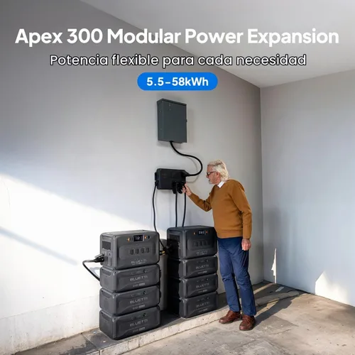 Vista 2 de BLUETTI Batería de expansión B300K×2, paquete de baterías de 5529.6Wh