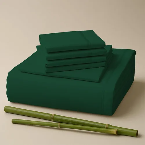 Vista 41 de Sacred Thread Sábanas de rayón derivado de bambú tamaño individual, sábanas refrescantes de bolsillo profundo de 18 pulgadas para personas que