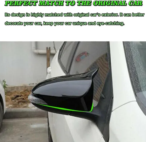 Vista 4 de Estilo de Coche ABS Puerta Cuerno de Buey Espejo Retrovisor Carcasa Cubierta Tapas Moldura Accesorios de Decoración Exterior Para Toyota Corolla