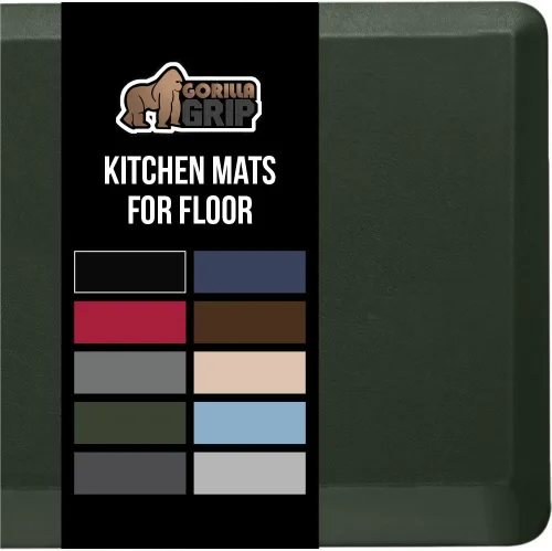 Vista 24 de Gorilla Grip - Tapete antifatiga acolchado para cocina, escritorio, ergonómico, superficie rugosa resistente a los rayones y al agua, para comodidad