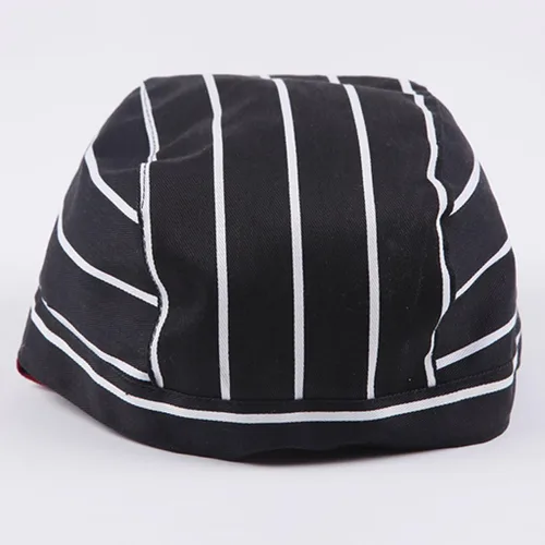 Vista 7 de 2 piezas Unisex Cocina Catering Chef Skull Cap Tie Back Pirate Hat Headwrap, Como se describe